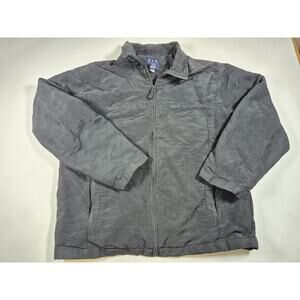 VTG Gap Men's Black Nylon Zip Button Collared Jacket Size Med